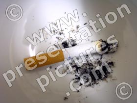 cigarette in ashtray - powerpoint graphics