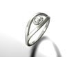 silver diamond ring white - powerpoint graphics