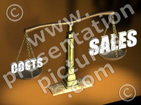 small costs scales - powerpoint graphics
