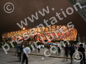 the olympic birds nest - powerpoint graphics